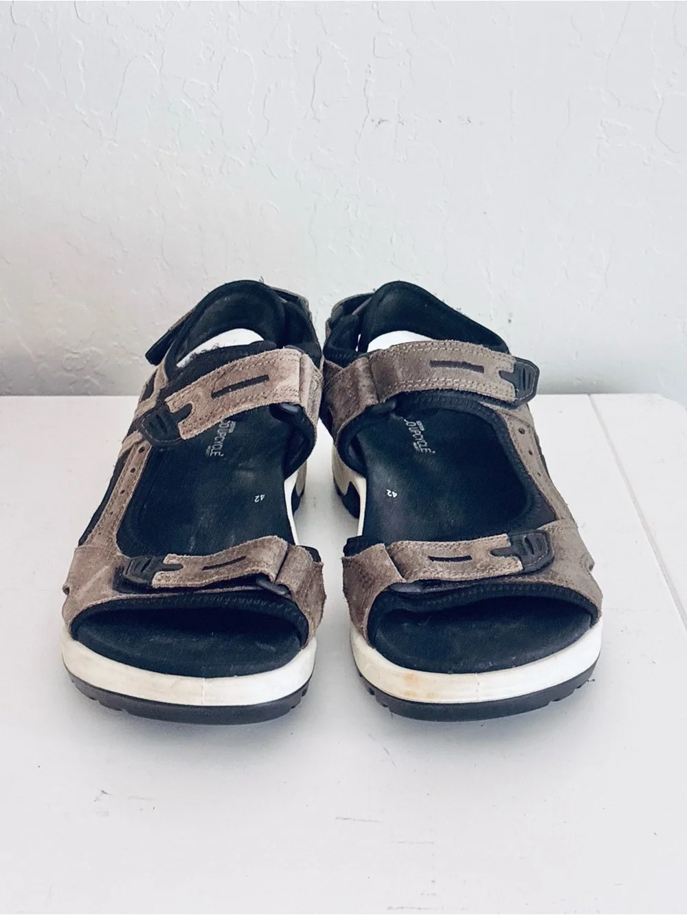 ECCO Mens Yucatan Leather Strap Sport Sandals, Brown, Sz 42 (9.5)